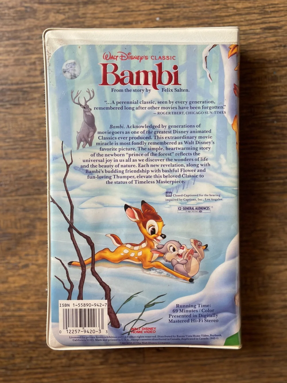 Bambi VHS Walt Disney Classics #942